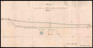 1860 - Entwurf zu einem Stege �ber die Isar bei Volkmannsdorf Kgl. Landgericht Moosburg
