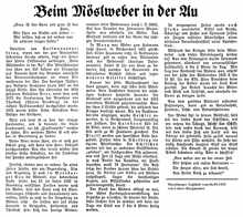 Beim M�slweber in der Au, Moosburger Tagblatt vom 06.09.1935