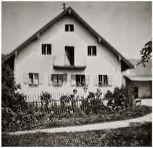Volkmannsdorf Lehrerbauer um 1955, Josefa Lachner, Bruder Max Kratzer und Ilse Baume