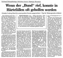 Verband Wehrpflichtiger Hoferben feierte 10j�hriges Bestehen, auf Initiative von Ludwig Hatzl1976 gegr�ndet