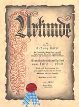 Urkunde �ber Gemeinderatsmitglied von 1972 - 1990