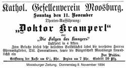 KGV Moosburg, Theater 1894, Doktor Kramperl