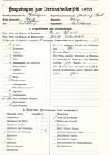 FFW Wang, Fragebogen zur Verbandsstatistik 1920