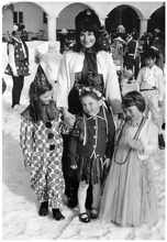 Schulkinder Volkmannsdorf, Faschingstreiben Isareck 1960er Jahre