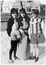 Schulkinder Volkmannsdorf, auf dem Weg nach Isareck 1963