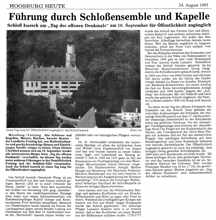 Schlo� Isareck am Tag des offenen Denkmals am 10. September1995