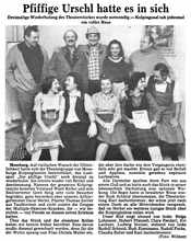 KGV Theater 1981 „Die pfiffige Urschl“
