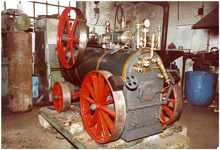 Restaurierte Dampfmaschine 1985