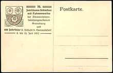 R�ckseite Postkarte Zimmerstutzen-Sch�tzengesellschaft Moosburg - 1913