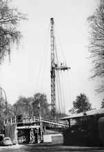 Moosburg S�d Chemie, 06.05.1968 Bohrturm an der Tiefbohrstelle
