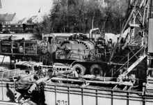 Moosburg S�d Chemie, 06.05.1968 Bohrarbeiten der Tiefbohrstelle
