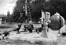 Moosburg S�d Chemie, 08.05.1968 die Verpumpung kann beginnen
