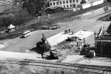 Moosburg S�d Chemie, 08.05.1968 die Tiefbohrstelle wird ger�umt