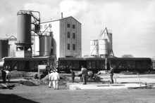 Moosburg S�d Chemie, 08.05.1968 die Tiefbohrstelle wird ger�umt