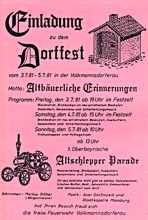 Einladung zum Dorffest 03.07. - 05.07.1981 Volkmannsdorferau
