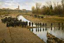 Korrektur Isar und Amper vor Volkmannsdorf, 1907- mit KI coloriert