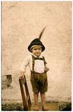 Max Schwaiger als Kind - mit KI coloriert