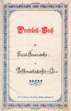 Protokoll-Buch der FFW Volkmannsdorferau, gegr. 1913 