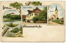 Gru� aus Volkmannsdorferau, Postkarte um 1910