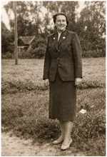 Maria Singer, Schulfr�ulein in Volkmannsdorf am 15.07.1958