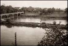 Isar-Amper Br�cke aus Holz, Volkmannsdorf, um 1930