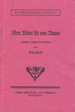 1987 Theatergruppe der FFrw. Wang: „Drei V�ter f�r oan Buam“ B�hnenmanuskript