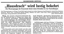 1983 Theatergruppe der FFrw. Wang: „Der bekehrte Hausdrach“
