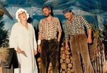 1987 Theatergruppe der FFrw. Wang:   Renate K�nig, Franz Schnelldorfer, Georg Gandorfer „Drei V�ter f�r oan Buam“