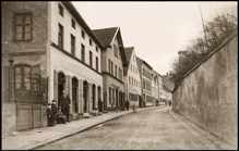 Moosburg Weingraben um 1900, auf H�he des Amtsgerichts
