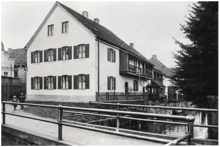 Stadtgraben / Viehmarktstrasse, M�hlbachbr�cke, Knebelsberger-Haus