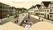 Moosburg Poststrasse, Ausschnitt Postkarte vom 05.01.1902