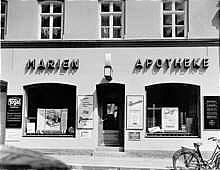 Moosburg Weingraben Haus Nr 9, Marien-Apotheke, 1950