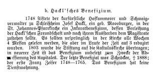 Hackl'sches Benefizium aus der Geschichte der Stadt Moosburg, Mai 1902 von M. Braun - Seite 72