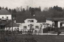 Moosburg, Ausschnitt Postkarte 1911 - Ostenriedervilla