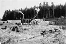 Tagebau zum Abbau von Bentoniten