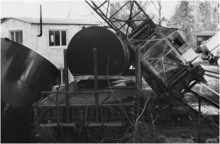 13. Dezember 1966, der Ardelt Dampfbagger der S�d Chemie ist umgekippt