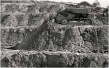 20. M�rz 1959, Menck Sch�rfk�belraupe im Tagebau in Almosenbachhorn