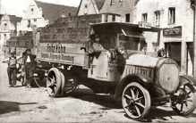 Moosburg, Auf dem Gries, LKW von Fritz Kohn in den 1920ern