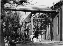 Anbau Kocherei (Kochhaus), im Rohbau, Februar 1966