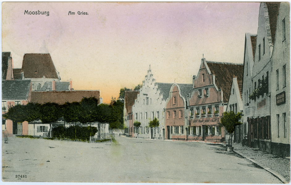 Moosburg, Am Gries, Postkarte 1912